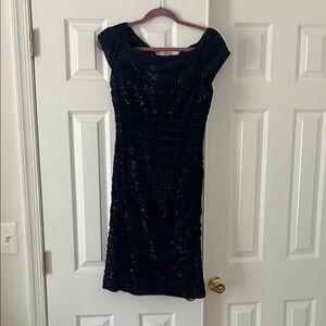 Ralph Lauren Elegant Black Sequin Mini Dress